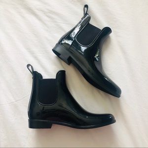 Sam Edelman Tinsley Black Rain Boot Ankle Booties